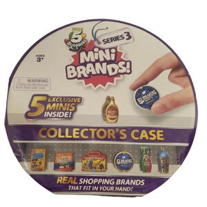 NEW Mini Brands Zuru 5 Surprise Series 3 Collector's Case Real Shopping Brands
